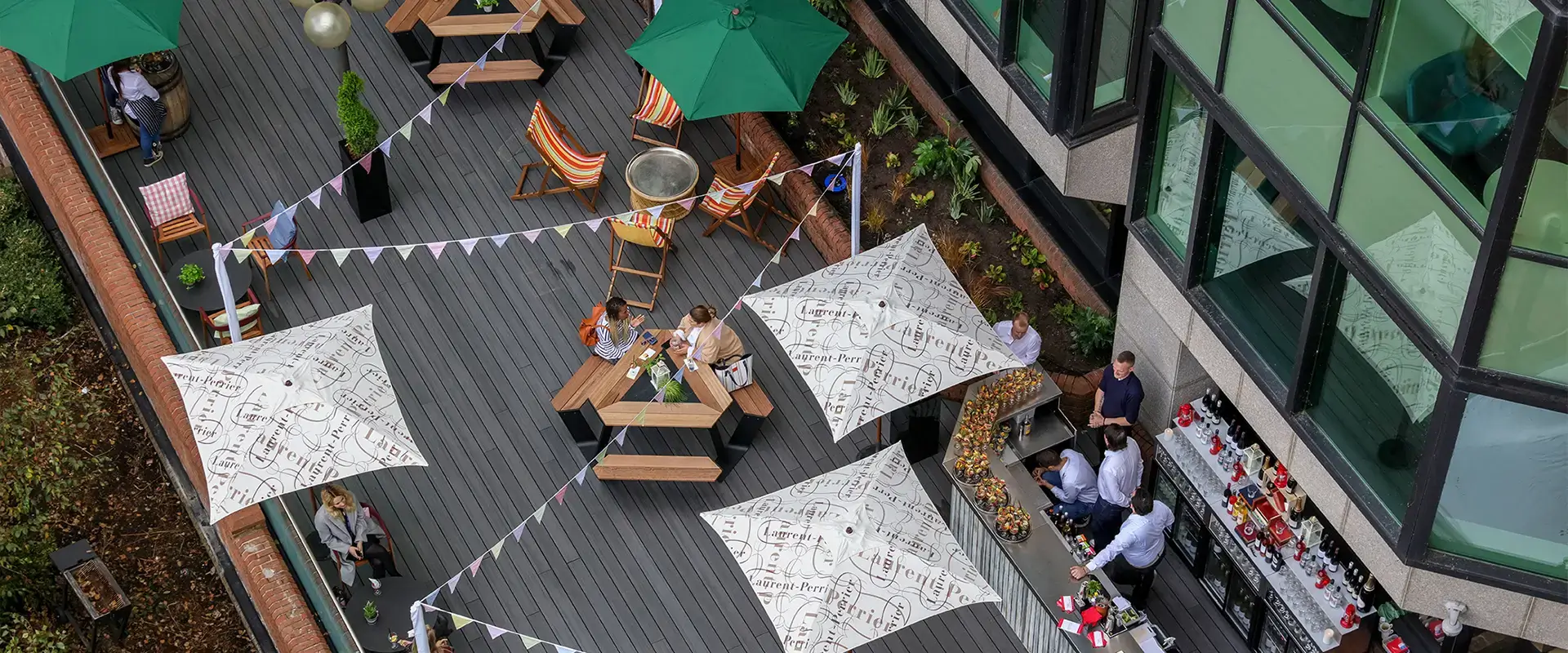 roof terrace at the abbey office space